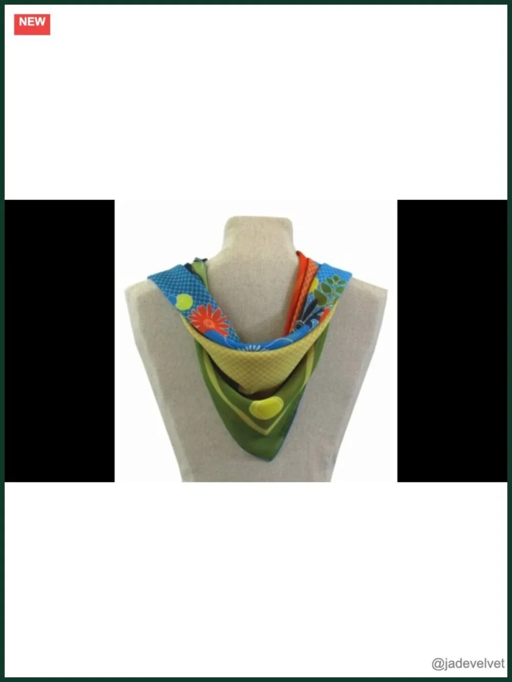 Square Floral Scarf 100% Polyester Silk-Like Tennis Theme Neck Scarf